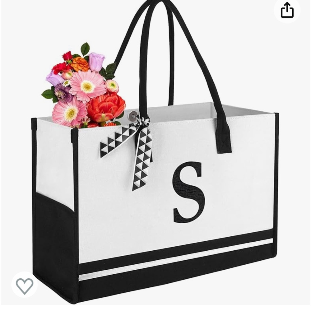 New monogram “S” canvas tote